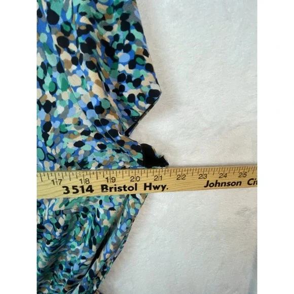 Perceptions New York Dress Womens 16 Multicolor‎ Print Front Tie Dress Stretch - Picture 8 of 11